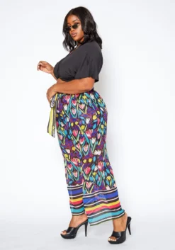 Asoph Plus Size Floral Print Straight Fit Pants -Asoph Fashion Shop 2016299 128 1