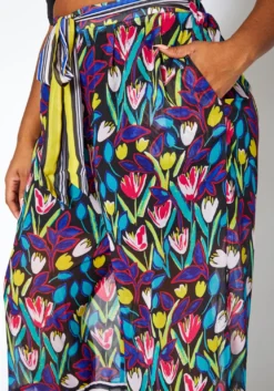 Asoph Plus Size Floral Print Straight Fit Pants -Asoph Fashion Shop 2016299 128 4