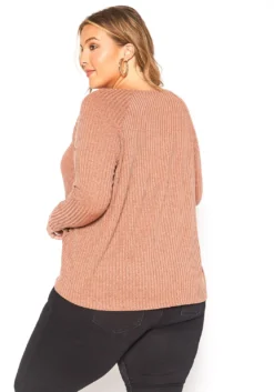 Asoph Plus Size Ribbed Knit Button Front Sweater -Asoph Fashion Shop 2016423 138 3