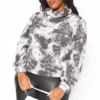Asoph Plus Size Tie Dye Fade Thermo Knit Turtle Neck Sweater