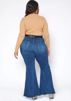 Vibrant Plus Size Bum Loving Bell Bottom Denim Jean -Asoph Fashion Shop 2016800 938 4