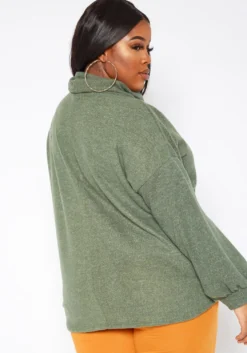 Asoph Plus Size Funnel Neck Drawstring Hem Sweater -Asoph Fashion Shop 2016848 125 2