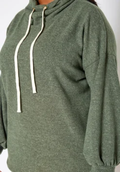 Asoph Plus Size Funnel Neck Drawstring Hem Sweater -Asoph Fashion Shop 2016848 125 4