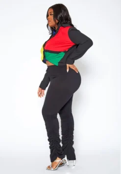 Asoph Plus Size Lounge Obsessed Ankle Stacked Fitted Pants -Asoph Fashion Shop 2016899 001 2