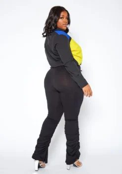 Asoph Plus Size Lounge Obsessed Ankle Stacked Fitted Pants -Asoph Fashion Shop 2016899 001 3