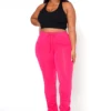 Asoph Plus Size Lounge Obsessed Ankle Stacked Fitted Pants