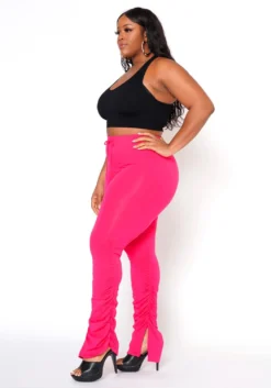 Asoph Plus Size Lounge Obsessed Ankle Stacked Fitted Pants -Asoph Fashion Shop 2016899 004 2