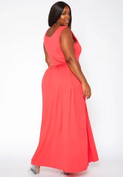 Asoph Plus Size Casual Fit & Flare Maxi Dress -Asoph Fashion Shop 2017012 144 3