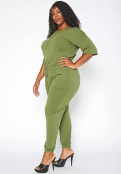 Asoph Plus Size Casual Button Hem Jumpsuit 7 Asoph Plus Size Casual Button Hem Jumpsuit -Asoph Fashion Shop 2017029 125 1