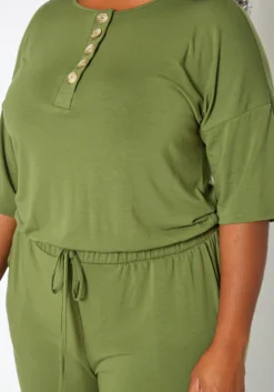 Asoph Plus Size Casual Button Hem Jumpsuit 9 Asoph Plus Size Casual Button Hem Jumpsuit -Asoph Fashion Shop 2017029 125 3