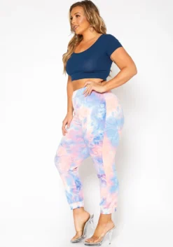 Asoph Plus Size Sweet Tie Dye Lounge Pants -Asoph Fashion Shop 2017068 003 2