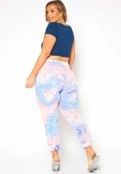 Asoph Plus Size Sweet Tie Dye Lounge Pants -Asoph Fashion Shop 2017068 003 3