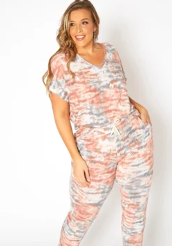Asoph Plus Size Tie Dye Lounge Pants