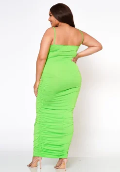 Asoph Plus Size Never Basic Ruched Bodycon Maxi Dress -Asoph Fashion Shop 2017227 004 3