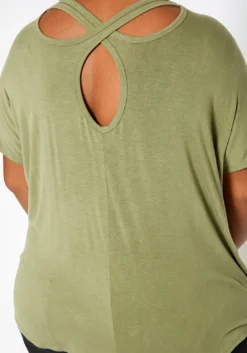 Asoph Plus Size Back Cross Hem Design Tee Shirt -Asoph Fashion Shop 2017417 125 4