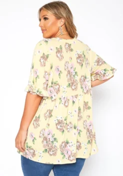 Asoph Plus Size Floral Print Relaxed Fit Tee Shirt -Asoph Fashion Shop 2017522 105 2
