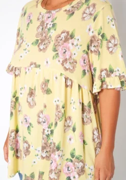 Asoph Plus Size Floral Print Relaxed Fit Tee Shirt -Asoph Fashion Shop 2017522 105 3