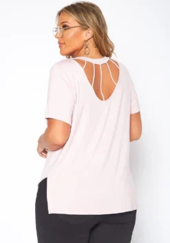 Asoph Plus Size Windowpane Cut Out Design Shirt -Asoph Fashion Shop 2017525 119 3