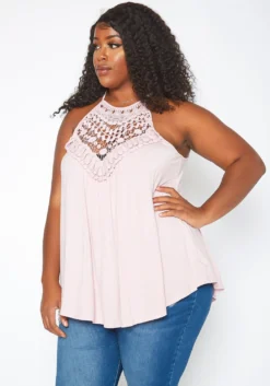 Asoph Plus Size Crochet Hem Cami Top -Asoph Fashion Shop 2017631 119 2