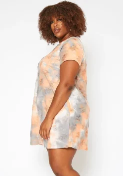 Asoph Plus Size Distressed Tie Dye Mini Dress 7 Asoph Plus Size Distressed Tie Dye Mini Dress -Asoph Fashion Shop 2017773 109 1