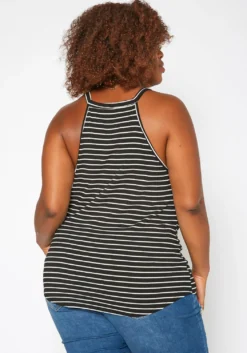 Asoph Plus Size Striped Cami Top -Asoph Fashion Shop 2017775 001 3