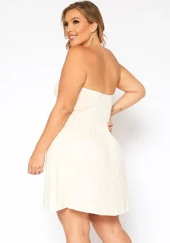 Asoph Plus Size Basic Tube Fit & Flare Mini Dress -Asoph Fashion Shop 2017801 319 3