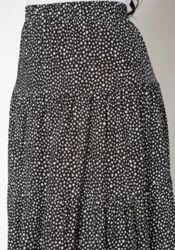 Asoph Plus Size Dainty Floral Print Maxi Flare Skirt -Asoph Fashion Shop 2018086 107 4