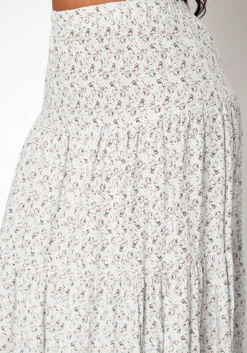 Asoph Plus Size Dainty Floral Print Flare Maxi Skirt -Asoph Fashion Shop 2018087 107 4