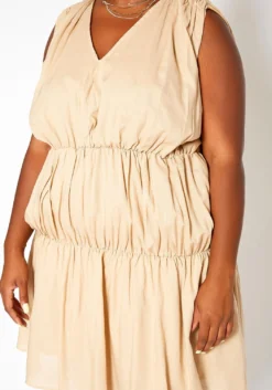 Asoph Plus Size Tiered Puffy Flare Mini Dress -Asoph Fashion Shop 2018090 142 5