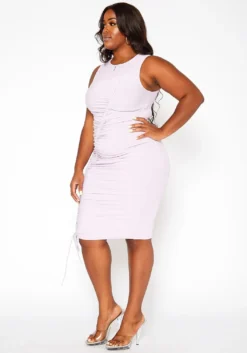 Asoph Plus Size Drawstring Hem Bodycon Mini Dress -Asoph Fashion Shop 2018095 104 2