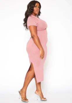 Asoph Plus Size Open Back Bodycon Midi Dress -Asoph Fashion Shop 2018106 186 2