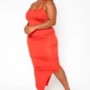 Asoph Plus Size Ruched Bodycon Maxi Dress