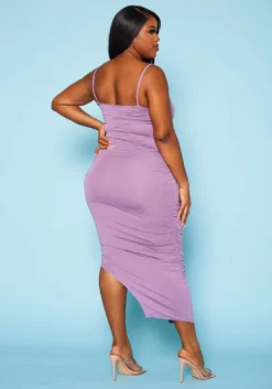 Asoph Plus Size Ruched Bodycon Maxi Dress -Asoph Fashion Shop 2018110 145 10