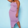Asoph Plus Size Ruched Bodycon Maxi Dress