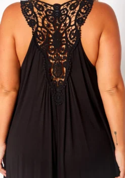 Asoph Plus Size Crochet Design Flare Mini Dress -Asoph Fashion Shop 2018140 001 4