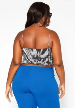 Asoph Plus Size Statement Print Ruched Cami Top -Asoph Fashion Shop 2018169 001 10