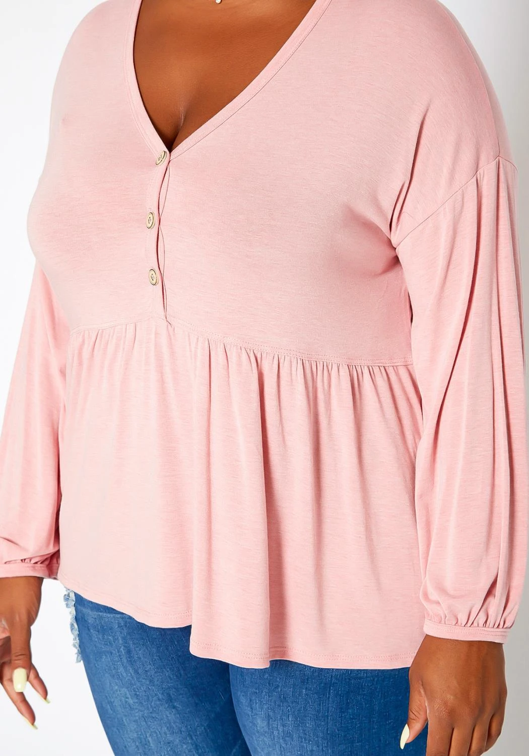 Asoph Plus Size Relaxed Fit Peplum Top 5 Asoph Plus Size Relaxed Fit Peplum Top - Image 5