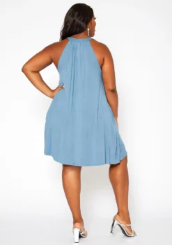 Asoph Plus Size Keyhole Front Flare Mini Dress -Asoph Fashion Shop 2018176 243 3
