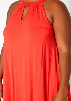 Asoph Plus Size Keyhole Front Flare Mini Dress 9 Asoph Plus Size Keyhole Front Flare Mini Dress -Asoph Fashion Shop 2018176 380 4