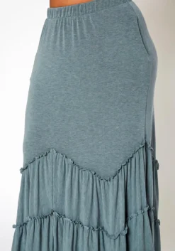 Asoph Plus Size Ruffle Trim Knit Maxi Skirt -Asoph Fashion Shop 2018206 161 4