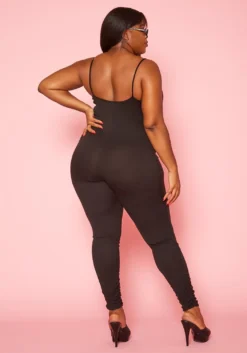 Asoph Plus Size Ribbed Knit Cut Out Jumpsuit -Asoph Fashion Shop 2018233 001 8