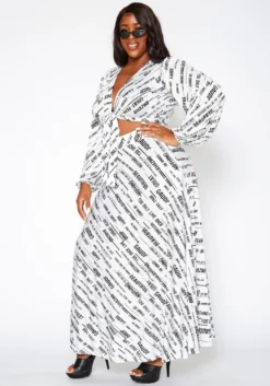 Asoph Plus Size Statement Crop Top & Maxi Skirt Set -Asoph Fashion Shop 2018248 177 2