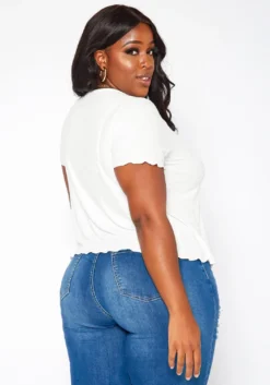 Asoph Plus Size Tie Front Fashion Top 8 Asoph Plus Size Tie Front Fashion Top -Asoph Fashion Shop 2018345 135 3