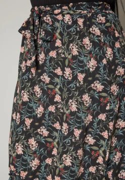 Plus Size Floral Pattern Flare Maxi Skirt -Asoph Fashion Shop 2018419 001 4