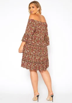 Asoph Plus Size Vintage Floral Print Mini Dress -Asoph Fashion Shop 2018420 120 3