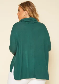 Plus Size Cowl Neck Knit Sweater -Asoph Fashion Shop 2018422 161 3