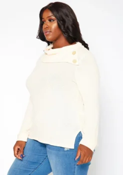 Asoph Plus Size Asymmetric Cowl Neck Sweater -Asoph Fashion Shop 2018423 191 1