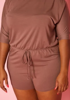 Asoph Plus Size Off Shoulder Lounge Romper -Asoph Fashion Shop 2018435 002 5