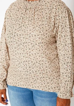 Asoph Plus Size Floral Print Long Sleeve Top -Asoph Fashion Shop 2018447 119 4