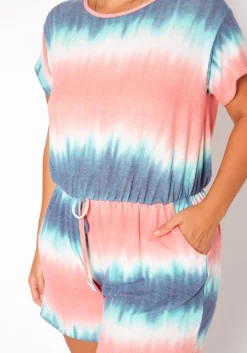 Asoph Plus Size Gradient Tie Dye Lounge Romper -Asoph Fashion Shop 2018448 128 4